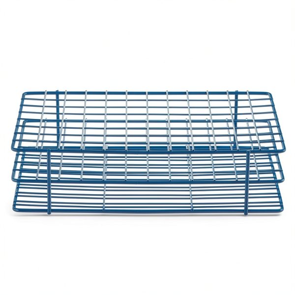 SP Bel-Art Poxygrid 96-Place Test Tube Rack Blue Epoxy Autoclavable-1
