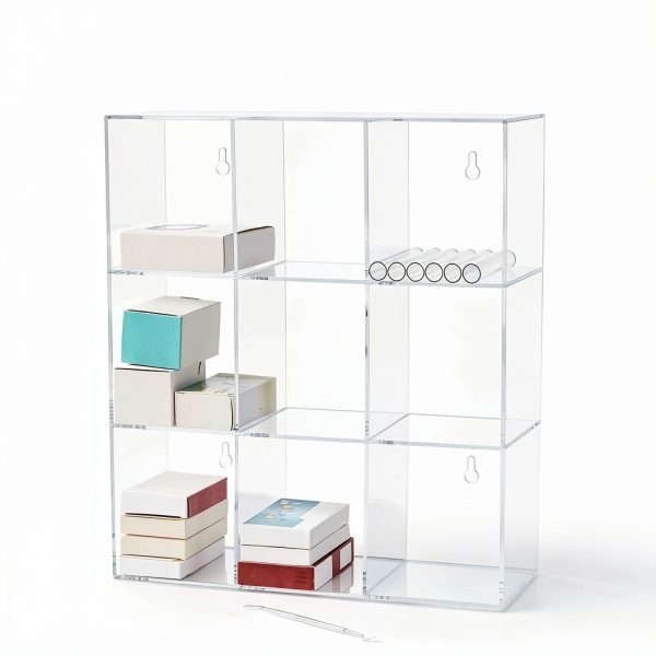 Triple Tier Acrylic Suture Rack Cinnvoice 9‑Bin Organizer 18×15×6 in-6