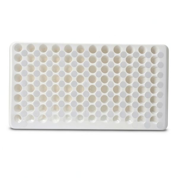 Vial Rack Double Panel 96-Position Tube Rack White Muhwa MH-90326-2