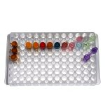 Vial Rack Double Panel 96-Position Tube Rack White Muhwa MH-90326-0
