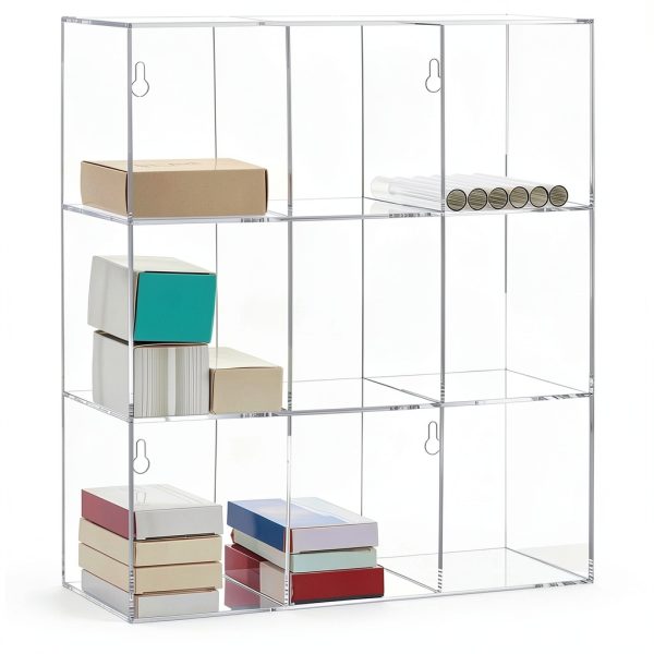 Triple Tier Acrylic Suture Rack Cinnvoice 9‑Bin Organizer 18×15×6 in-0