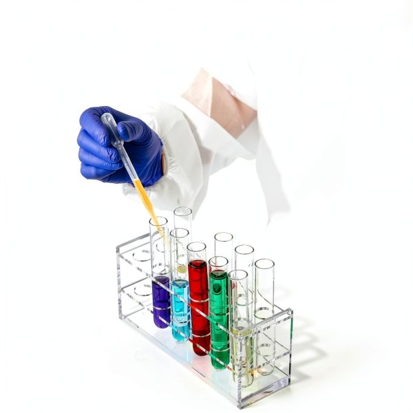 Acrylic Test Tube Holder Cinnvoice 12 Socket Rack Clear Lab Stand-2