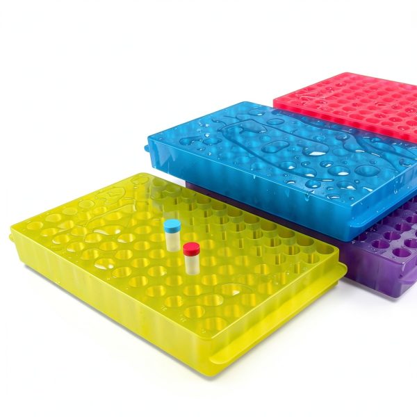 5pcs Tube Rack Feleolibe Double Panel 96-Position with Five Colors-3