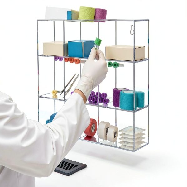 Triple Tier Acrylic Suture Rack Cinnvoice 9‑Bin Organizer 18×15×6 in-5