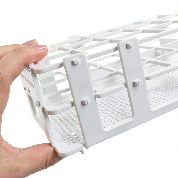 Plastic Test Tube Rack 2 Pack 24-Hole White by Luckkyme Detachable-7