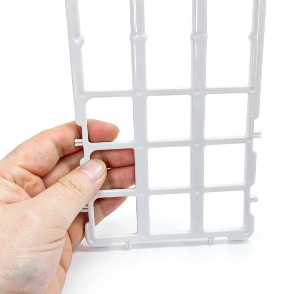 Plastic Test Tube Rack 2 Pack 24-Hole White by Luckkyme Detachable-2