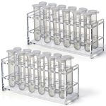 Acrylic Test Tube Holder Cinnvoice 12 Socket Rack Clear Lab Stand-0